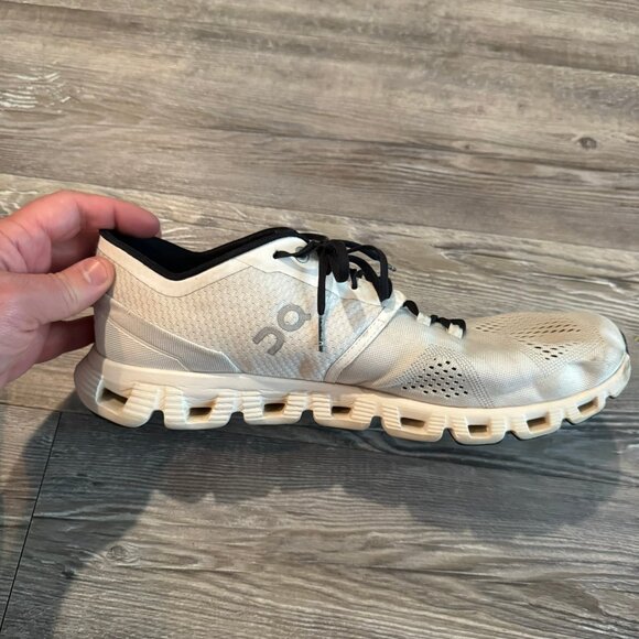 On Men's Cloud X 2.0 White Black Running Shoe - Size 12.5 - Picture 3 of 11